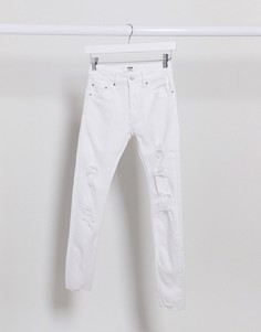 Белые джинсы скинни Bershka Join Life-Белый