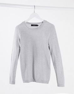 Светло-серый джемпер с круглым вырезом Vero Moda