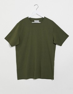 Зеленая футболка Weekday-Зеленый