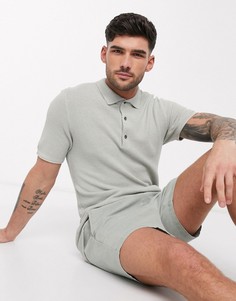 Поло серого цвета Selected Homme-Серый