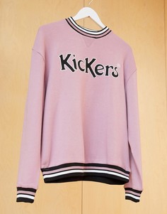 Свободный свитшот с логотипом Kickers-Розовый