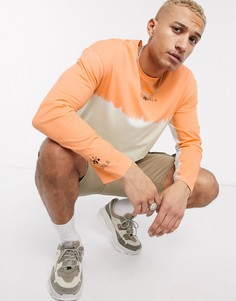 Оранжевый лонгслив с принтом тай-дай Jack & Jones Originals