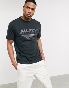 Черная футболка с переливающимся принтом Hi-Tec-Черный