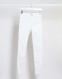 Белые супероблегающие джинсы с завышенной талией Pimkie-Белый