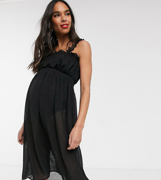 Пляжное платье с квадратным вырезом Unique 21 Maternity-Черный