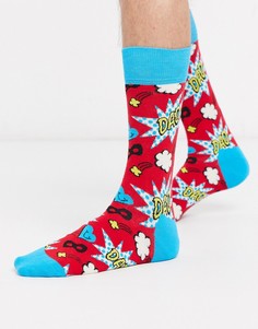 Носки с отделкой Happy Socks-Красный