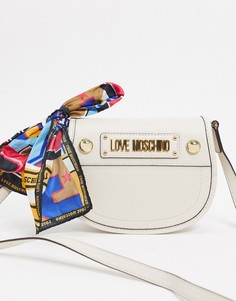Сумка через плечо с платком Love Moschino-Кремовый