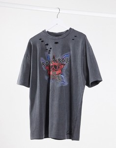 Серая футболка в стиле casual с принтом The Couture Club-Серый