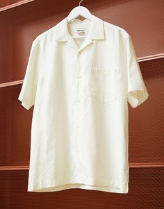 Белая рубашка с короткими рукавами Weekday-Белый