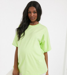 Лаймовая oversized-футболка с рукавами "летучая мышь" ASOS DESIGN Maternity-Зеленый