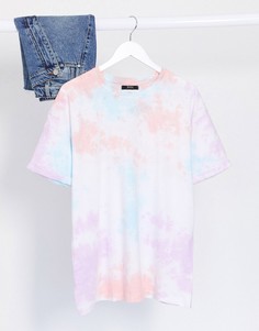Oversized-футболка с принтом тай-дай Bershka-Мульти