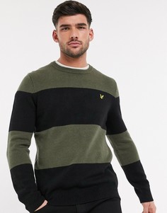 Трикотажный джемпер с широкой полоской Lyle & Scott-Черный