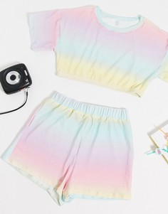 Махровые пляжные шорты пастельной расцветки от комплекта ASOS DESIGN-Мульти
