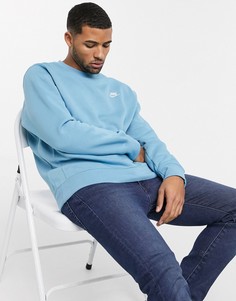 Синий свитшот с круглым вырезом Nike Club