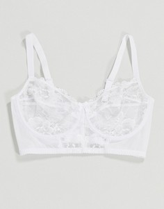 Белый удлиненный кружевной бюстгальтер Ivory Rose Fuller Bust