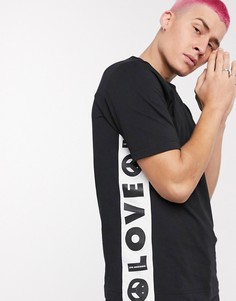 Черная футболка с логотипом Love Moschino-Черный