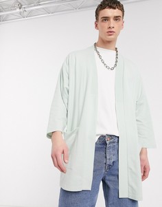 Легкий трикотажный кардиган-кимоно ASOS DESIGN-Синий