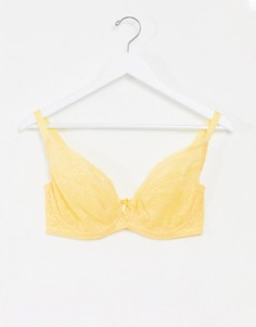 Желтый хлопковый бюстгальтер с цветочным узором Ivory Rose Fuller Bust