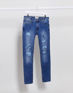 Рваные джинсы скинни Jack & Jones Intelligence-Синий