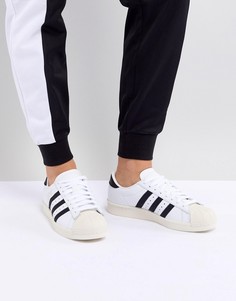 Черно-белые кроссовки adidas Originals Superstar Og-Белый