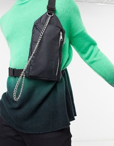 Черная сумка для авиапутешествий с цепочкой ASOS DESIGN-Черный