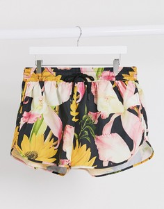 Шорты с цветочным принтом Reclaimed Vintage inspired-Мульти