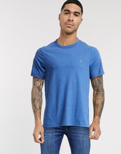 Синяя меланжевая футболка с логотипом Farah-Синий