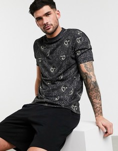 Черная футболка с астрологическим принтом ASOS DESIGN-Черный