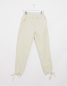 Кремовые джоггеры с манжетами ASOS DESIGN-Зеленый