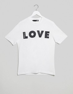 Футболка с логотипом Love Moschino-Белый