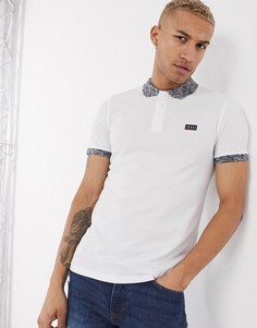Белая футболка-поло с контрастным воротником Jack & Jones Core-Белый