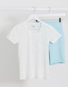 Полупрозрачная футболка с камуфляжным принтом ASOS 4505-Белый
