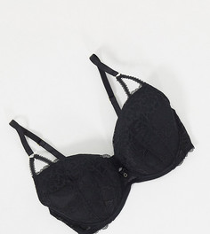 Черный кружевной бюстгальтер с глубоким вырезом Ann Summers Sexy curve