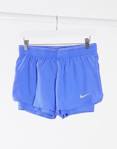 Шорты 2 в 1 лавандового цвета Nike Running 10k-Фиолетовый