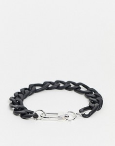 Черный браслет с резиновым покрытием Chained & Able