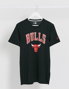 Черная футболка с логотипом NBA Chicago Bulls New Era-Черный