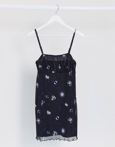 Черное платье мини Bershka-Черный