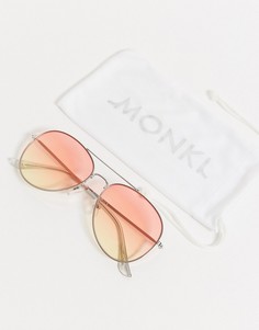 Солнцезащитные очки-авиаторы Monki-Серебряный