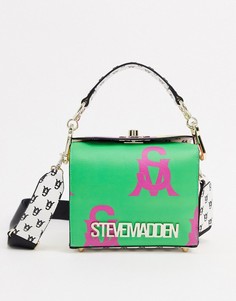 Зеленая сумка через плечо с принтом логотипа Steve Madden-Зеленый