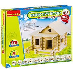 Конструктор из брусьев Bondibon № 3, 178 деталей