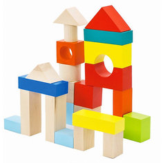 Конструктор Alatoys "Городок" наполовину окрашенный, 23 детали