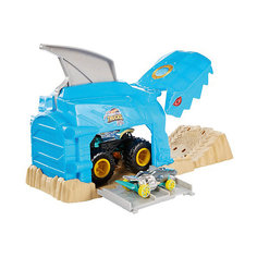 Игровой набор Hot Wheels Monster Trucks Пусковой гараж Шарк Рик Mattel