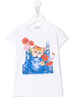 Monnalisa футболка с графическим принтом