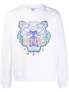 Kenzo толстовка с вышивкой Tiger