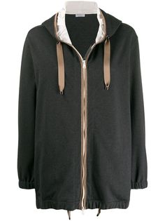 Brunello Cucinelli худи с контрастной молнией