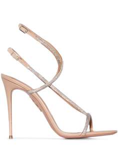 Aquazzura босоножки Moondust 105 с тонкими ремешками