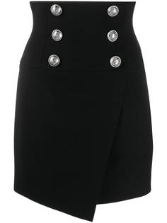 Balmain юбка асимметричного кроя с декоративными пуговицами