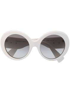 Versace Eyewear солнцезащитные очки в массивной овальной оправе