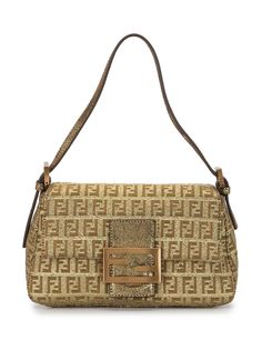 Fendi Pre-Owned мини-сумка Zucchino Mama Baguette