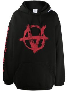 Vetements худи с кулиской и надписью